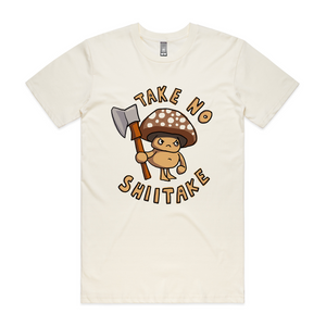 Take No Shiitake Tee by Lonely Kids Club. All clothing from our T-shirts to our shorts and hoodies are ethically made, and printed packed and shipped from Sydney.