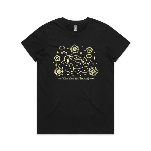 Take Time Tee by Lonely Kids Club. All clothing from our T-shirts to our shorts and hoodies are ethically made, and printed packed and shipped from Sydney.