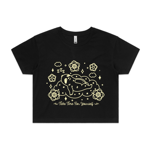 Take Time Tee by Lonely Kids Club. All clothing from our T-shirts to our shorts and hoodies are ethically made, and printed packed and shipped from Sydney.