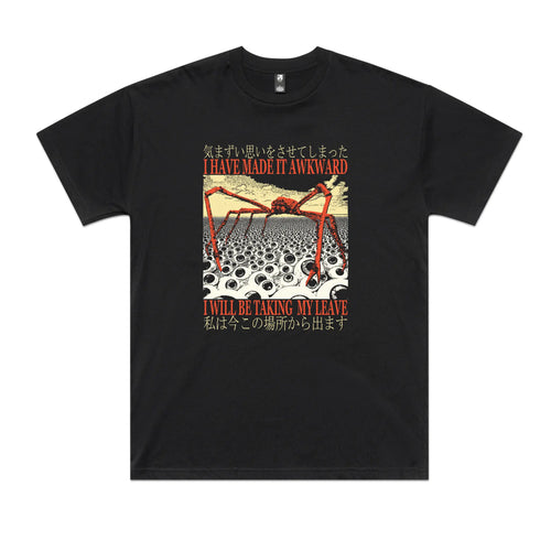 Taking My Leave Tee by Lonely Kids Club. All clothing from our T-shirts to our shorts and hoodies are ethically made, and printed packed and shipped from Sydney.