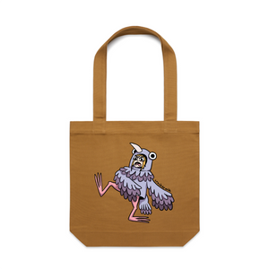 Tamara Pigeon Tote by Lonely Kids Club. All clothing from our T-shirts to our shorts and hoodies are ethically made, and printed packed and shipped from Sydney.