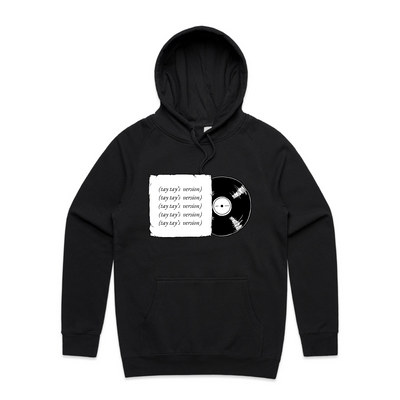 Tay Tay's Version Hoodie by Lonely Kids Club. All clothing from our T-shirts to our shorts and hoodies are ethically made, and printed packed and shipped from Sydney.