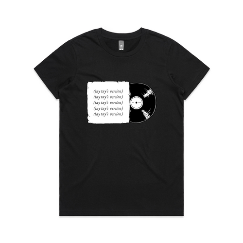 Tay Tay's Version Tee by Lonely Kids Club. All clothing from our T-shirts to our shorts and hoodies are ethically made, and printed packed and shipped from Sydney.