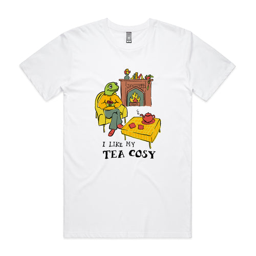 Tea Cosy Tee by Lonely Kids Club. All clothing from our T-shirts to our shorts and hoodies are ethically made, and printed packed and shipped from Sydney.