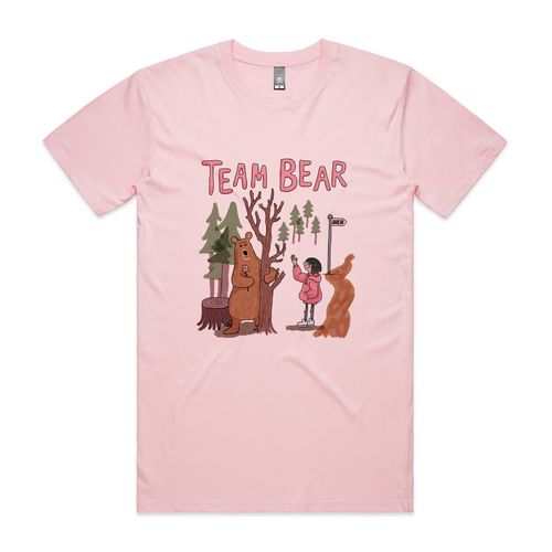 Team Bear Tee by Lonely Kids Club. All clothing from our T-shirts to our shorts and hoodies are ethically made, and printed packed and shipped from Sydney.