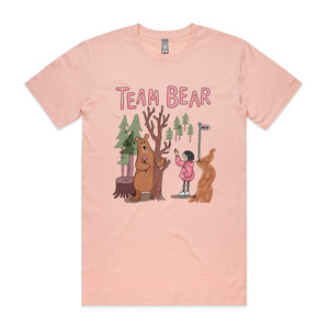 Team Bear Tee by Lonely Kids Club. All clothing from our T-shirts to our shorts and hoodies are ethically made, and printed packed and shipped from Sydney.