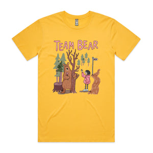 Team Bear Tee by Lonely Kids Club. All clothing from our T-shirts to our shorts and hoodies are ethically made, and printed packed and shipped from Sydney.