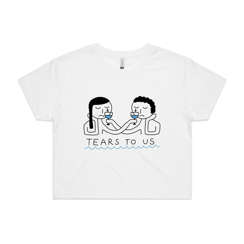 Tears To Us Tee by Lonely Kids Club. All clothing from our T-shirts to our shorts and hoodies are ethically made, and printed packed and shipped from Sydney.