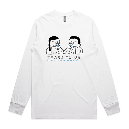 Tears To Us Tee by Lonely Kids Club. All clothing from our T-shirts to our shorts and hoodies are ethically made, and printed packed and shipped from Sydney.