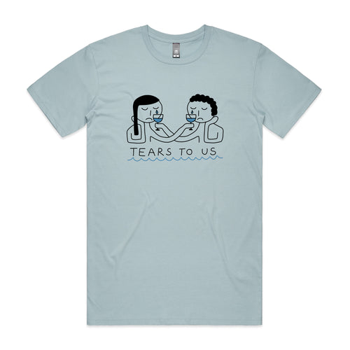 Tears To Us Tee by Lonely Kids Club. All clothing from our T-shirts to our shorts and hoodies are ethically made, and printed packed and shipped from Sydney.