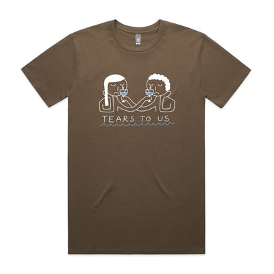 Tears To Us Tee by Lonely Kids Club. All clothing from our T-shirts to our shorts and hoodies are ethically made, and printed packed and shipped from Sydney.