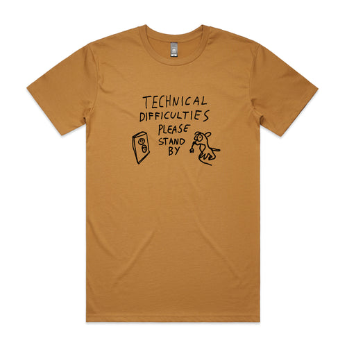 Technical Difficulties Raglan Tee by Lonely Kids Club. All clothing from our T-shirts to our shorts and hoodies are ethically made, and printed packed and shipped from Sydney.