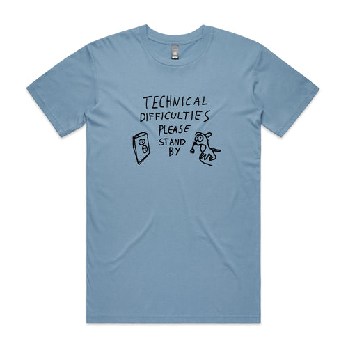 Technical Difficulties Raglan Tee by Lonely Kids Club. All clothing from our T-shirts to our shorts and hoodies are ethically made, and printed packed and shipped from Sydney.