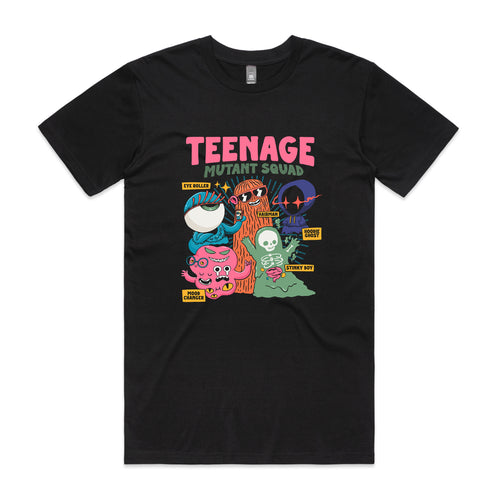 Teenage Mutant Squad Tee by Lonely Kids Club. All clothing from our T-shirts to our shorts and hoodies are ethically made, and printed packed and shipped from Sydney.