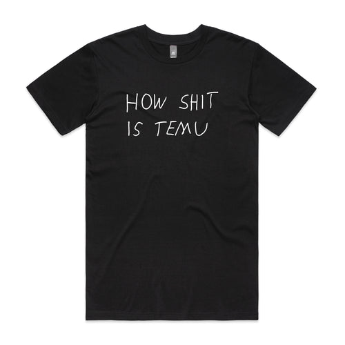 Temu Tee by Lonely Kids Club. All clothing from our T-shirts to our shorts and hoodies are ethically made, and printed packed and shipped from Sydney.