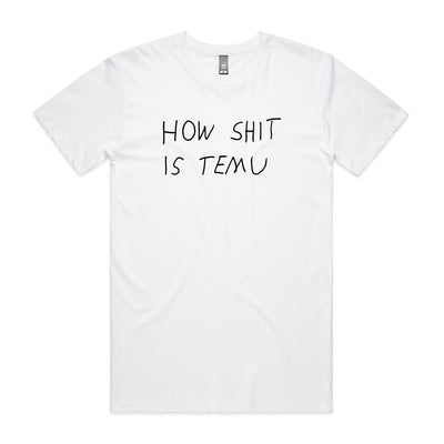 Temu Tee by Lonely Kids Club. All clothing from our T-shirts to our shorts and hoodies are ethically made, and printed packed and shipped from Sydney.