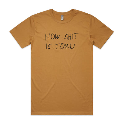 Temu Tee by Lonely Kids Club. All clothing from our T-shirts to our shorts and hoodies are ethically made, and printed packed and shipped from Sydney.