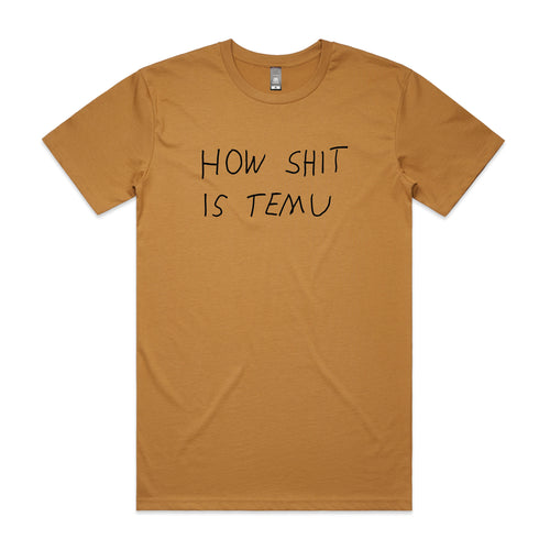 Temu Tee by Lonely Kids Club. All clothing from our T-shirts to our shorts and hoodies are ethically made, and printed packed and shipped from Sydney.