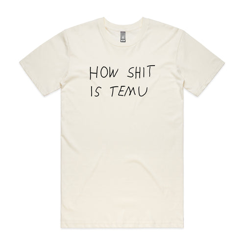 Temu Tee by Lonely Kids Club. All clothing from our T-shirts to our shorts and hoodies are ethically made, and printed packed and shipped from Sydney.