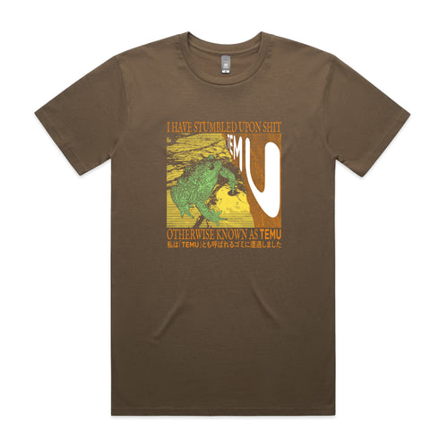 Known As Temu Tee by Lonely Kids Club. All clothing from our T-shirts to our shorts and hoodies are ethically made, and printed packed and shipped from Sydney.