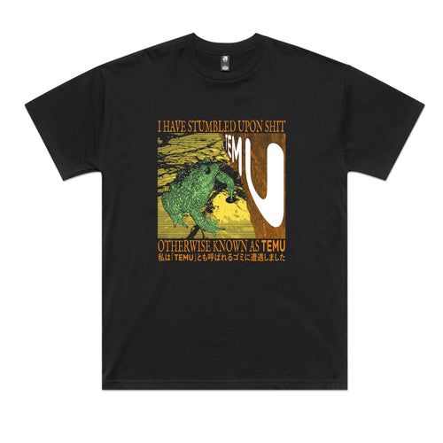 Known As Temu Tee by Lonely Kids Club. All clothing from our T-shirts to our shorts and hoodies are ethically made, and printed packed and shipped from Sydney.