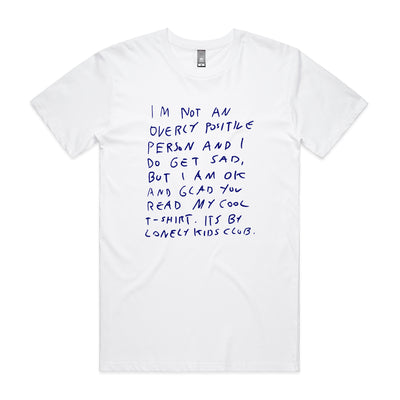 Thanks For Reading My Tee by Lonely Kids Club. All clothing from our T-shirts to our shorts and hoodies are ethically made, and printed packed and shipped from Sydney.