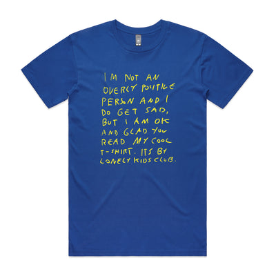 Thanks For Reading My Tee by Lonely Kids Club. All clothing from our T-shirts to our shorts and hoodies are ethically made, and printed packed and shipped from Sydney.
