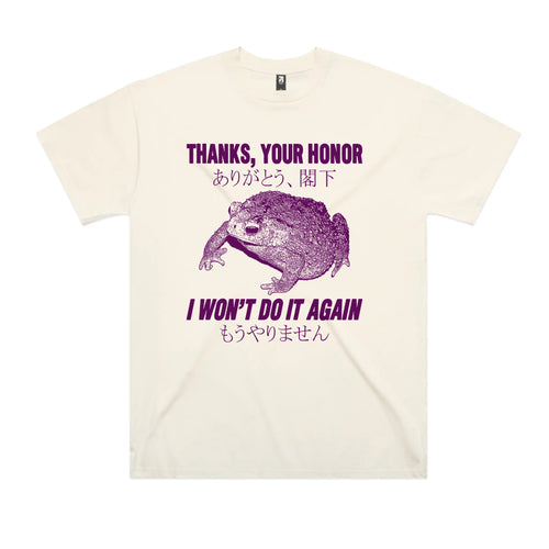 Thanks, Your Honor Oversized Tee by Lonely Kids Club. All clothing from our T-shirts to our shorts and hoodies are ethically made, and printed packed and shipped from Sydney.