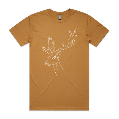 The Deer Tee by Lonely Kids Club. All clothing from our T-shirts to our shorts and hoodies are ethically made, and printed packed and shipped from Sydney.