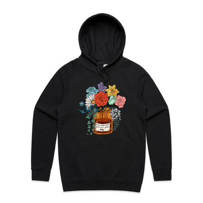 The Eras Bouquet Hoodie by Lonely Kids Club. All clothing from our T-shirts to our shorts and hoodies are ethically made, and printed packed and shipped from Sydney.