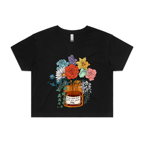 The Eras Bouquet Tee by Lonely Kids Club. All clothing from our T-shirts to our shorts and hoodies are ethically made, and printed packed and shipped from Sydney.