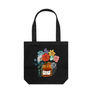The Eras Bouquet Tote by Lonely Kids Club. All clothing from our T-shirts to our shorts and hoodies are ethically made, and printed packed and shipped from Sydney.