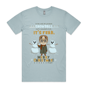 The Greatest Snowball Is Fear Tee by Lonely Kids Club. All clothing from our T-shirts to our shorts and hoodies are ethically made, and printed packed and shipped from Sydney.