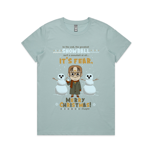 The Greatest Snowball Is Fear Tee by Lonely Kids Club. All clothing from our T-shirts to our shorts and hoodies are ethically made, and printed packed and shipped from Sydney.