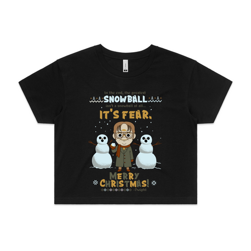 The Greatest Snowball Is Fear Tee by Lonely Kids Club. All clothing from our T-shirts to our shorts and hoodies are ethically made, and printed packed and shipped from Sydney.