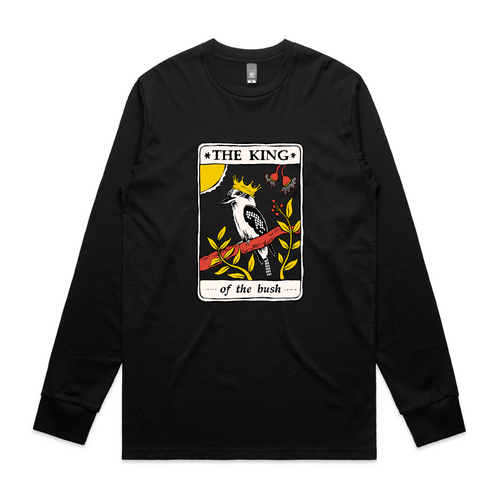 The King Tarot Tee by Lonely Kids Club. All clothing from our T-shirts to our shorts and hoodies are ethically made, and printed packed and shipped from Sydney.