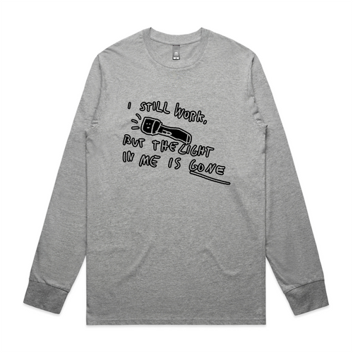 The Light Is Gone Tee by Lonely Kids Club. All clothing from our T-shirts to our shorts and hoodies are ethically made, and printed packed and shipped from Sydney.