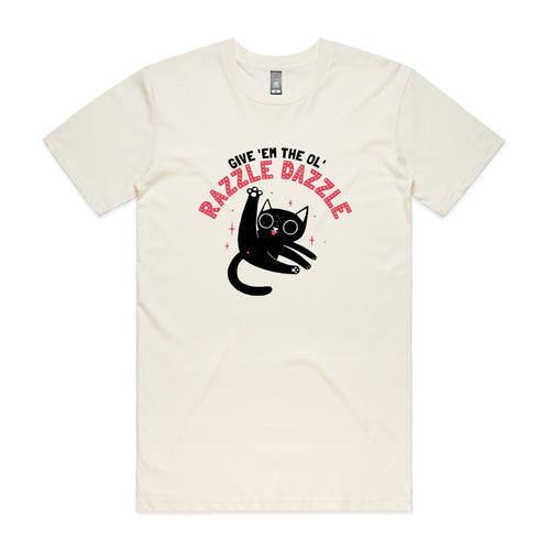 The Ol' Razzle Dazzle Tee by Lonely Kids Club. All clothing from our T-shirts to our shorts and hoodies are ethically made, and printed packed and shipped from Sydney.