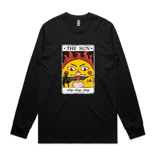The Sun Tarot Tee by Lonely Kids Club. All clothing from our T-shirts to our shorts and hoodies are ethically made, and printed packed and shipped from Sydney.