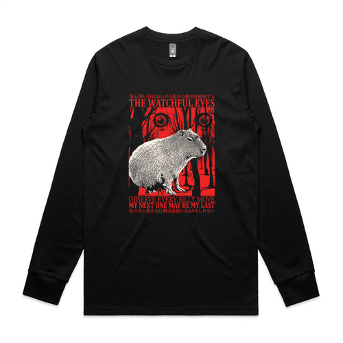 The Watchful Eyes Tee by Lonely Kids Club. All clothing from our T-shirts to our shorts and hoodies are ethically made, and printed packed and shipped from Sydney.