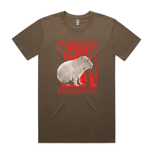 The Watchful Eyes Tee by Lonely Kids Club. All clothing from our T-shirts to our shorts and hoodies are ethically made, and printed packed and shipped from Sydney.