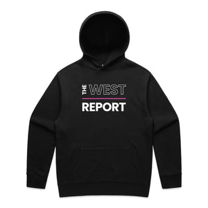 The West Report Hoodie by Lonely Kids Club. All clothing from our T-shirts to our shorts and hoodies are ethically made, and printed packed and shipped from Sydney.