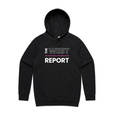 The West Report Hoodie by Lonely Kids Club. All clothing from our T-shirts to our shorts and hoodies are ethically made, and printed packed and shipped from Sydney.