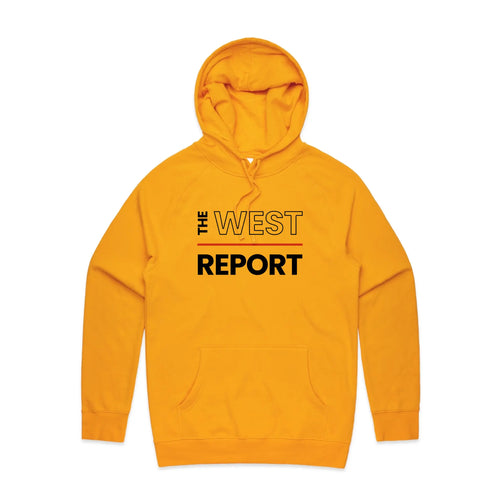 The West Report Hoodie by Lonely Kids Club. All clothing from our T-shirts to our shorts and hoodies are ethically made, and printed packed and shipped from Sydney.