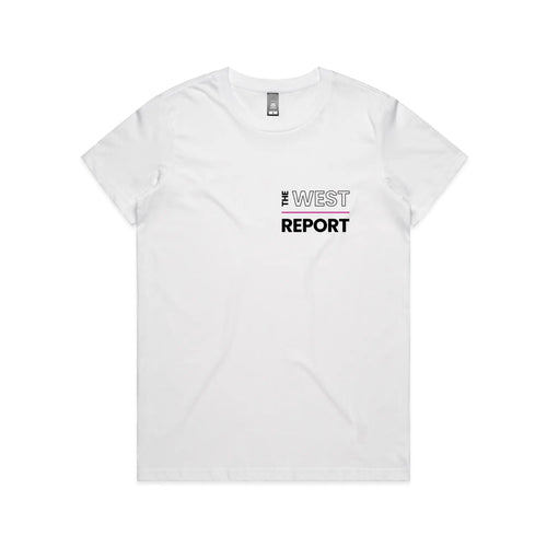 The West Report Pocket Tee by Lonely Kids Club. All clothing from our T-shirts to our shorts and hoodies are ethically made, and printed packed and shipped from Sydney.