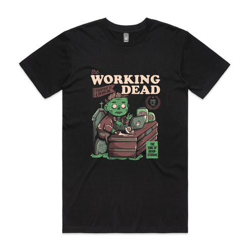 The Working Dead Tee by Lonely Kids Club. All clothing from our T-shirts to our shorts and hoodies are ethically made, and printed packed and shipped from Sydney.