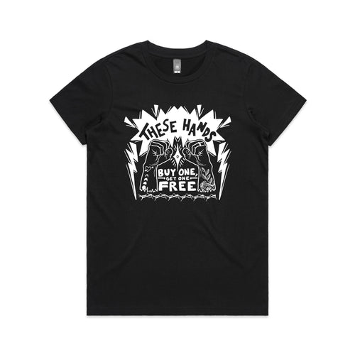 These Hands Tee by Lonely Kids Club. All clothing from our T-shirts to our shorts and hoodies are ethically made, and printed packed and shipped from Sydney.