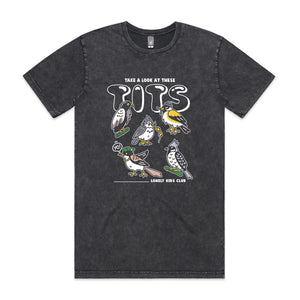 These Tits Tee by Lonely Kids Club. All clothing from our T-shirts to our shorts and hoodies are ethically made, and printed packed and shipped from Sydney.