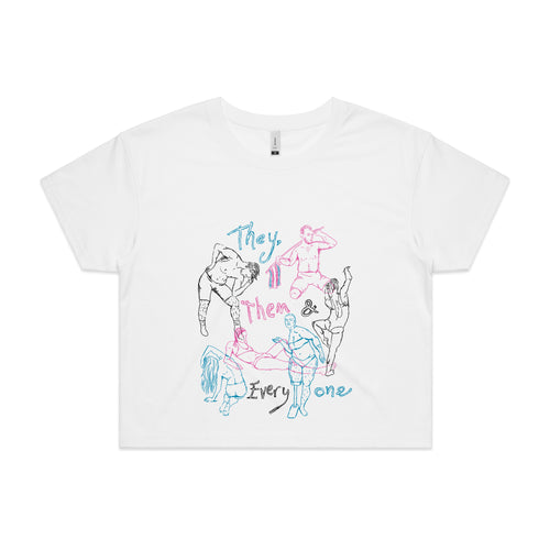 They, Them & Everyone Tee by Lonely Kids Club. All clothing from our T-shirts to our shorts and hoodies are ethically made, and printed packed and shipped from Sydney.