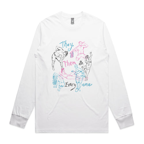 They, Them & Everyone Tee by Lonely Kids Club. All clothing from our T-shirts to our shorts and hoodies are ethically made, and printed packed and shipped from Sydney.